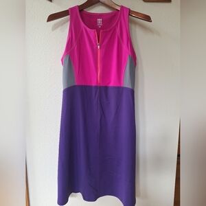 Title Nine Diamalete Colorblock Athletic Mini Dress Womens Size M